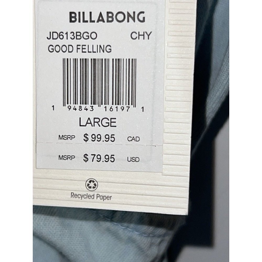NWT BILLABONG Light Wash Denim Good Feeling Long Sleeve Wrap Dress Sz L - Picture 11 of 14
